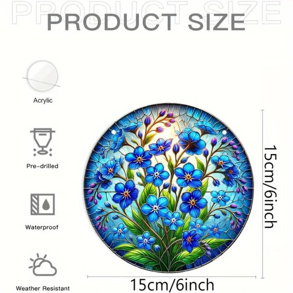 Suncatcher Flowers Floral Hanging Window Decor Colorful Garden Spring Summer NEW - Picture 3 of 3